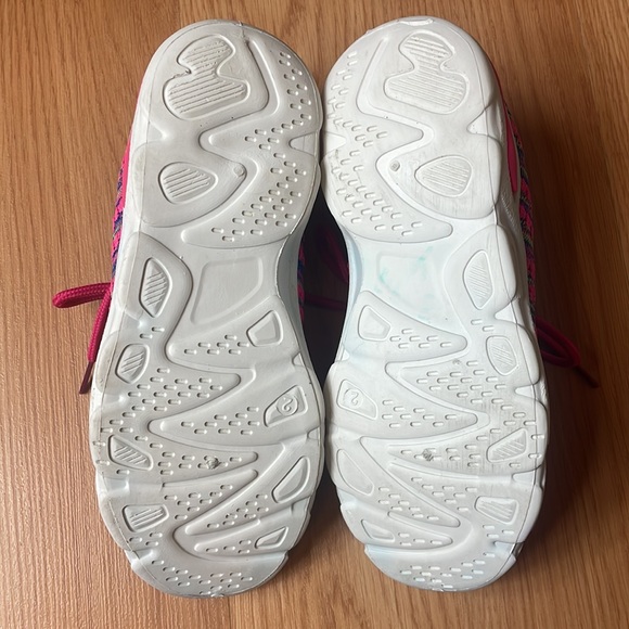 Pro Sport Girls Sport Shoes/Sneakers, Size: 2, Color: hot-pink, neon-green, EUC - Picture 3 of 9